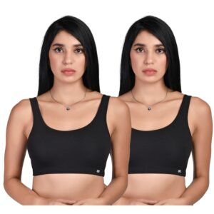 Sports Bra for Women – Gym Long Sports Bra 2 Combo | Premium Comfort Fit Elastic Running Bra